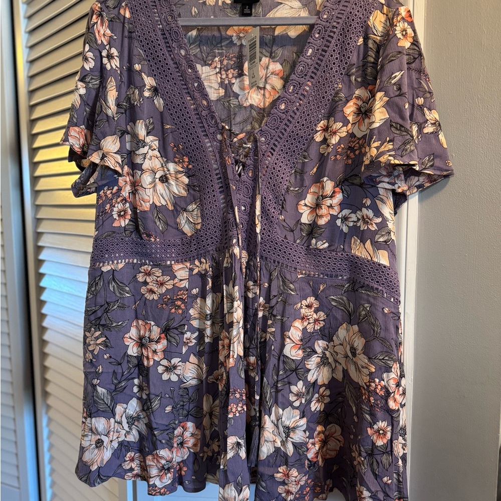Floral Purple Women's Top